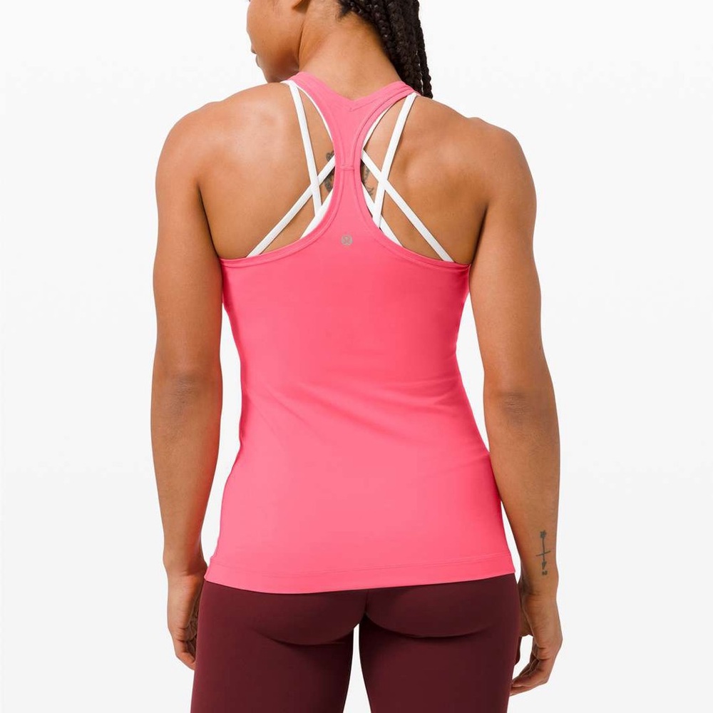 guava pink lululemon nulu tank top